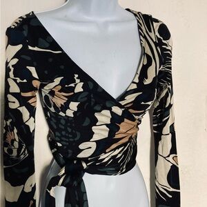 Vintage Issa London Silk Jersey Wrap Blouse (Reformation for Exposure) 2